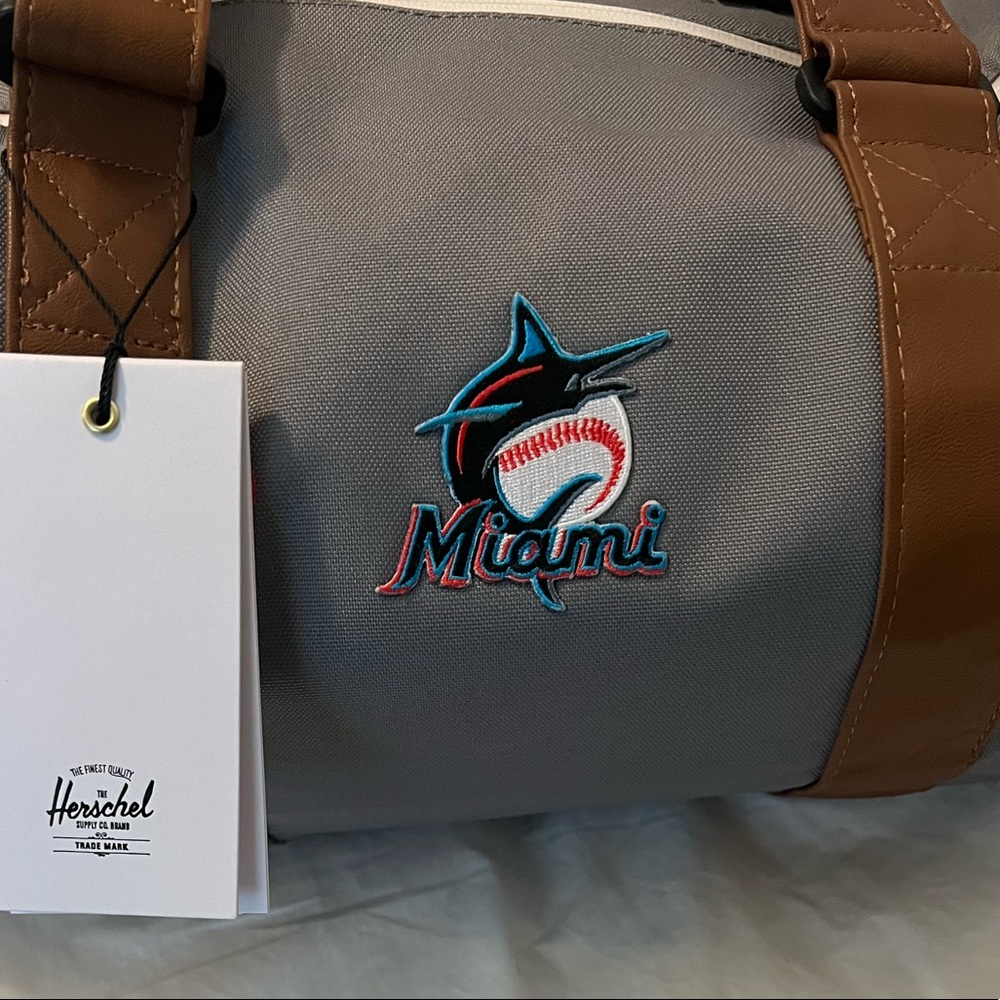 Herschel Supply Co Grey Duffel bag - Miami Marlins Branded